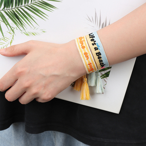 Soleil D'été Broderie Bracelet Sable Mer Plage Gland Tressé Corde Sunkissed Amitié Mode Chaîne Bracelets - Product Image 3