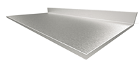 Comptoir de cuisine moderne ignifuge en acier inoxydable 304 intégré, durable et écologique, avec évier, robinet et plateau en granit artificiel