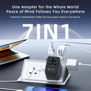 Adaptador de Viaje Multifuncional Wontravel 100W 1U3C con 3 Tomas de Corriente Alterna, Útil para Cargar en Viajes - Product Image 2