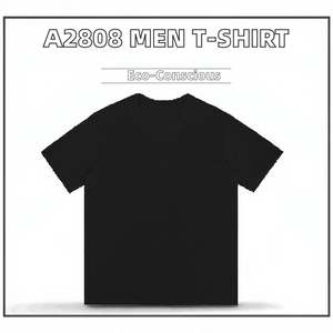 A2808 Men's Short-Sleeved Round Neck T-Shirt Youth Style Printed Polyester/Cotton Woven Fabric 200 Grams Weight - Product Image 2