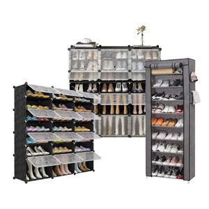 Vente chaude Étagères de stockage de <span class=keywords><strong>chaussures</strong></span> et supports Organisateur Boîte à <span class=keywords><strong>chaussures</strong></span> empilable transparente pour un usage domestique - Product Image 1