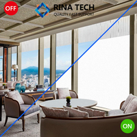 Film PDLC intelligent personnalisable pour vitres de bâtiment, épaisseur et couleur sur mesure, contrôle par application WiFi, matériau PET/PVC
