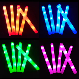 Custom LOGO 40CM <strong>Glow</strong> <strong>Sticks</strong> for Wedding Birthday Colorful 3 Flashing LED Light Foam <strong>Stick</strong> LED Party Supplies - Product Image 4