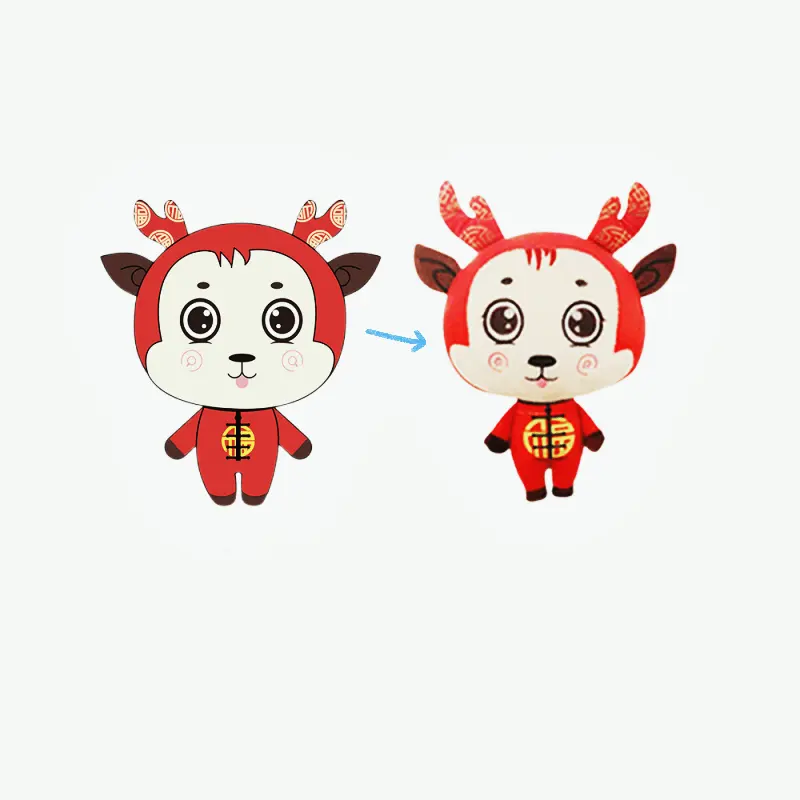 Tatil hediye mevcut özel peluş hayvan noel geyik oyuncak Online satış