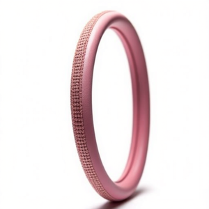 ปลอกหุ้มพวงมาลัยประดับเพชรสีชมพูสำหรับตกแต่งภายในรถยนต์ - Product Image 1