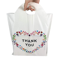 Sacs en plastique personnalisés avec logo et poignées découpées, sacs de shopping biodégradables pour boutiques
