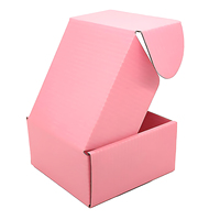 Boîtes d'expédition roses mignonnes pour petites entreprises, emballage de cadeaux artisanaux boîte mystère de courrier en papier