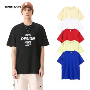 T-shirts pour hommes K3202 OEM personnalisés de haute qualité 240 g/m² 100 % coton, impression de logo de marque personnalisée, t-shirt uni pour hommes - Product Image 1