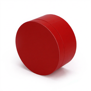 <span class=keywords><strong>Caja</strong></span> de Regalo Redonda Cilíndrica de Cartón Rojo Personalizada con Tapa y Base Mate Estampadas para Envasado de Alimentos y Productos de Supermercado - Product Image 2