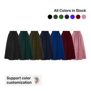 Tùy Chỉnh OEM Phụ Nữ Rắn Màu Đen Maxi Váy Cao Eo Đàn Hồi Dây Rút Một Dòng Flowy Dài Váy Túi Giấy Eo Mùa Hè Giản Dị - Product Image 2