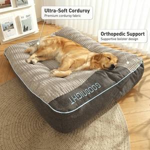Cama de Lujo para Perros, Gruesa, Resistente a los Arañazos, Ortopédica, con Protección para la Columna Vertebral, de Algodón, para Perros Medianos y Grandes, Extraíble, Lavable, para Todas las Mascotas - Product Image 2