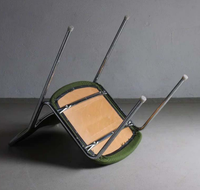 Chaises de conférence empilables sans bras en tissu à armature métallique Chaise de visiteur pour salle de conférence