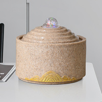 Fontaine d'eau cascade de style japonais pour bureau, ornement paysager de richesse et de prospérité, décoration intérieure