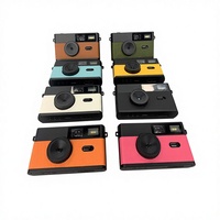 Kamera Digital Kompak Tanpa Layar Retro 8MP Fokus Tetap LED Flash Mini SD Card Snap Camping