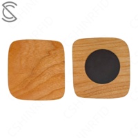 CshinRFID Personalisierte RFID NFC Magnetische Holzkarte Mini-Tag 1K Speicher Umweltfreundliche Kühlschrank-Identifikation Dekoration