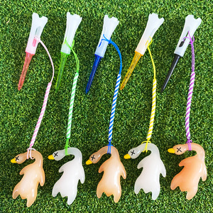 <b>Golf</b> Ball Tee With Cartoon Duck Pendant Rope Anti Loss <b>Golf</b> Tee Outdoor Training Aid - Product Image 4
