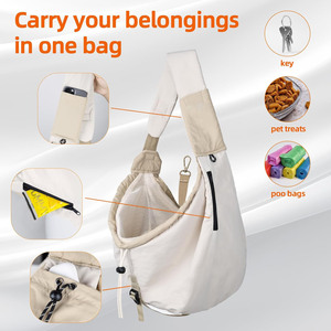 Sac de transport pour chien et chat jusqu'à 9 kg, sac à bandoulière pour chiot, sac à main pour animaux de compagnie avec sangle d'épaule, mains libres pour les voyages - Product Image 3