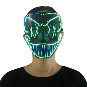 New Best Selling Sound Activated Led Light up el Wire Mask Party Halloween
