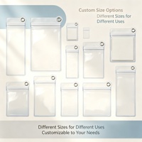 Sac refermable personnalisable en PVC transparent, étanche et anti-poussière, avec fermeture éclair pour chaussures et vêtements
