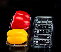 Supermarkt Vers Dienblad Wegwerp Huisdier Plastic Heldere Fruit En Groente Verpakking Rauw Food Grade Voor Sushi Premium Kwaliteit