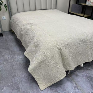 <span class=keywords><strong>Cubrecama</strong></span> Acolchado Bordado de Cáñamo, Color Natural, 200*230cm, con Mantas Lisas para Todas las Estaciones - Product Image 1