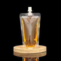Pochette à boisson personnalisée, qualité alimentaire, étanche, pour thé au lait, avec bec verseur, thermoscellable, Doypack autoportant, à fermeture éclair, isolante