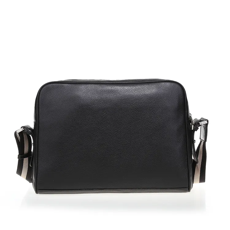 2021 Men Zipper Messenger Handbag Genuine Leather Crossbody Shoulder Bag