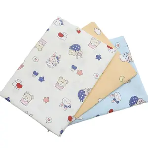 Coelho fofo desenhos 100% algodão tecidos estampados macios têxteis para casa para meninos bolsas capas cortinas brinquedos