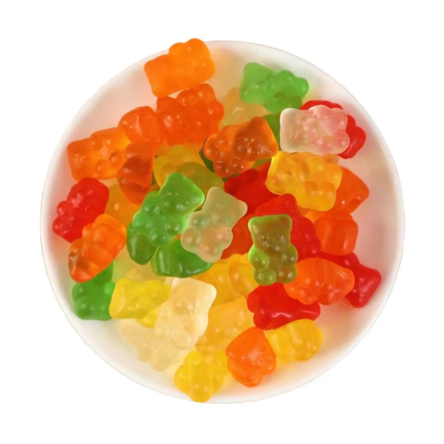 Zero Fat Kids Snacks Wholesale Fruit Juice 4D Gelatin Candy Gummy Bears Candy