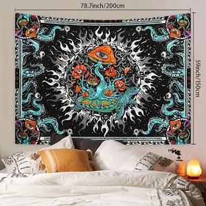 Tapisserie murale mandala bohème indienne, art psychédélique hippie pour dortoir, méditation ou chambre à coucher, prix de gros - Product Image 3