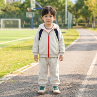Ensemble de vêtements d'hiver pour enfants, sweat à capuche avec fermeture éclair, pantalon, deux pièces, ensemble de vêtements de sport pour garçons en bas âge, vêtements de mode pour enfants d'automne