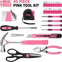 40PCS Small Tool Set General Household Tool Box for Home Repair Gift Choice