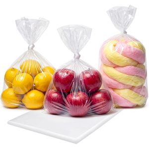Sacs en plastique transparents 12x18 pouces, 50 pièces, ouverture supérieure, pour le stockage et l'emballage des aliments - Product Image 1