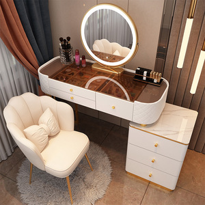 Venta al por Mayor de Tocadores de Maquillaje Modernos para Sala de Estar y Dormitorio, con Espejo y Taburete - Product Image 1