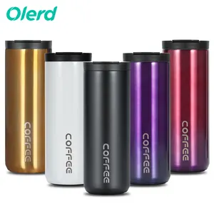 Biểu Tượng Tùy Chỉnh Cà Phê Tumbler Xách Tay Nước Bằng Thép Không Gỉ Chai Du Lịch Cốc Cà Phê Với Rò Rỉ Nắp Bằng Chứng