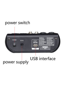 Mélangeur Audio professionnel EIF-AM4 à 4 canaux avec 99 effets DSP intégrés pour enregistrement en direct - Product Image 5