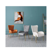 Meubles modernes d'hôtel de luxe chaises d'appoint en velours avec de l'or