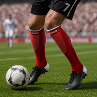 Chaussettes de football professionnelles à compression, antidérapantes, à tube long, respirantes, haute performance, pour le sport