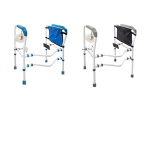 Hepo Good <b>Steps</b> Toilet Grab Bar Wall Mounted Anti Slip <b>Foldable</b> 136kg Load Capacity For Elderly Bathroom Hospital Use - Product Image 2