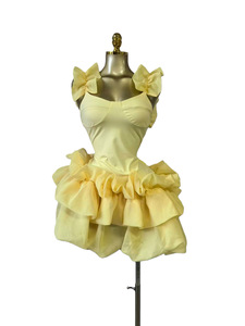 Women's <b>Spaghetti</b> <b>Strap</b> Bubble Skirt Sleeveless Halter Waist-cinched Dresses Fashion - Product Image 3