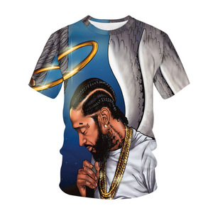Rapper <span class=keywords><strong>nipsey</strong></span> <span class=keywords><strong>hussle</strong></span> 3D in Áo sơ mi cho nam giới hip hop Tees 3D in kỹ thuật số tùy chỉnh T-Shirt tất cả trên in t Áo sơ mi quần áo - Product Image 5