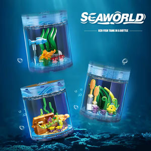Onderzeese serie bouwsteenset met LED-licht Onderwaterwereldmodel DIY-montage Bouwsteen Aquarium Desktopornamenten - Product Image 2