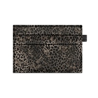 Tempat Kartu PU Custom Cetak Sesuai Permintaan, Motif Leopard Cetak Dua Sisi, Desain Ringkas Elegan, Penutup Kancing, Mudah untuk Kartu Kredit