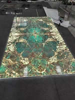 Dalle de quartzite translucide moderne de luxe, pierre rétroéclairée, pour comptoir de bar, plan de toilette, plan de travail de cuisine, fond de télévision, éclairage LED pour villa