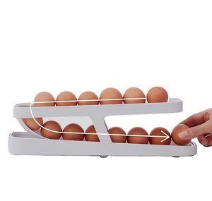 Kitchen Automatic Rolling Egg Storage Container Egg Dispenser Egg Storage Container For Refrigerator