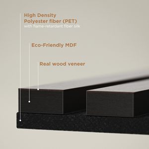 Thiết kế đẹp Acoustic tấm mái gỗ tường đá đen bảng điều chỉnh - Product Image 2