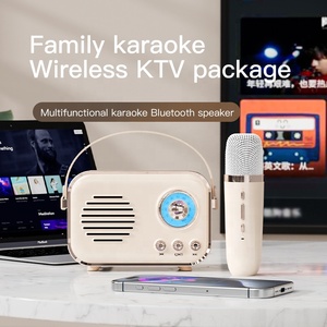 Altavoz Y Bocina Altavoz De Karaoke Sonido claro Karaoke inalámbrico Altavoz <span class=keywords><strong>Bluetooth</strong></span> barato con micrófono para fiesta familiar Ktv - Product Image 6