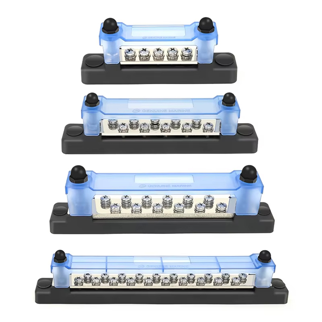 Genuine Marine DC 12v 24v Negative Busbar Car DC Bus Bar Electrical Teminal Junction Block with Cover for Boat Caravan Marine