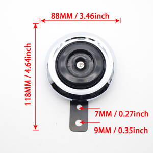 Bocina de Repuesto Original para Motocicleta, Vehículo Eléctrico, ATV, Triciclo, Kart, <span class=keywords><strong>CB125</strong></span>, para 12V GN125/GN125F/GS125/EN125/HJ125 - Negro Hierro - Product Image 4