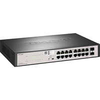 Switch Inteligente PoE+ Gigabit de 16 Puertos TP-Link TL-SG2218PE 250W Económico, 2x SFP Uplink, Gestión Remota L2 VLAN/QoS/Cloud
